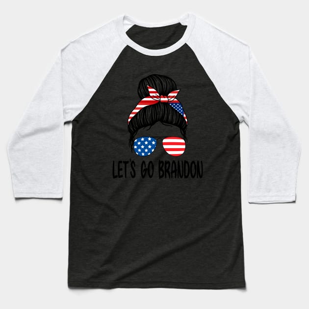 Let's Go Brandon Usa American Flag, Let's Go Brandon Women, Headband Glasses usa Baseball T-Shirt by UranusArts